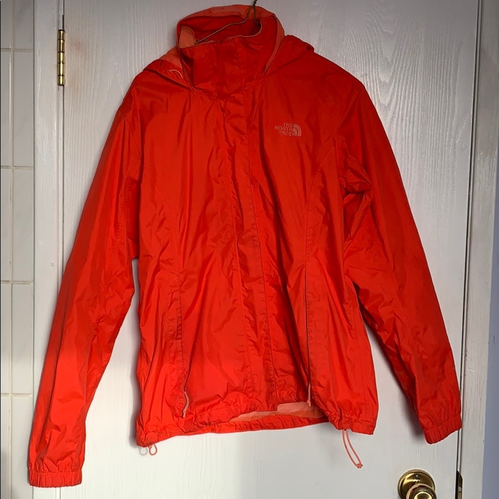 Orange north face shell